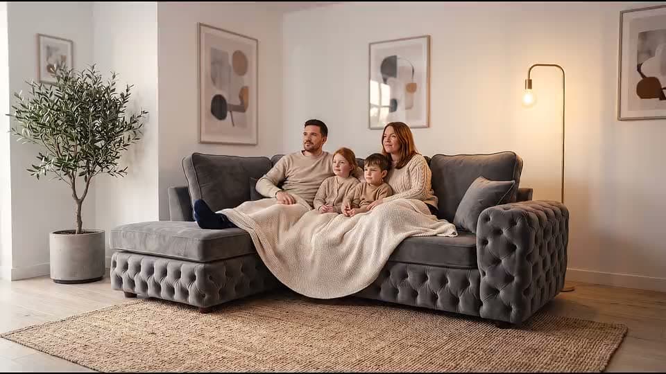 Cloud Luxe rug in a living room