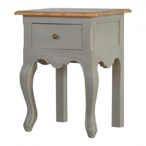 French Style 1 Drawer Bedside