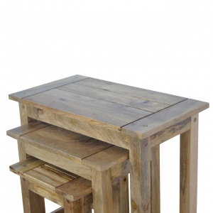 Solid Wood Set of 3 Nesting Tables