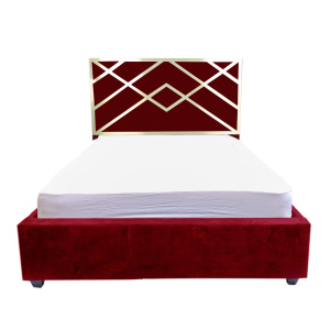 Mayfair Velvet with Brushed Gold Accent Detail Bed