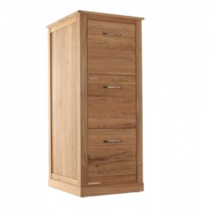 Mobel Oak Baumhaus C0R07D Three Drawer Filing Cabinet