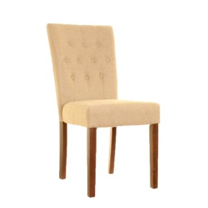 Shiro Walnut Baumhaus CDR03D Biscuit Flare Back Upholstered Dining Chair Twin Pack
