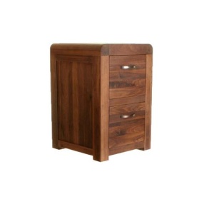 Shiro Walnut Baumhaus CDR07A Two Drawer Filing Cabinet