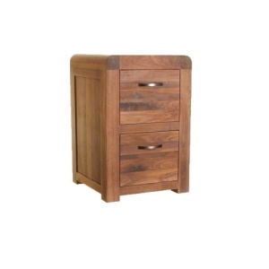 Shiro Walnut Baumhaus CDR07A Two Drawer Filing Cabinet